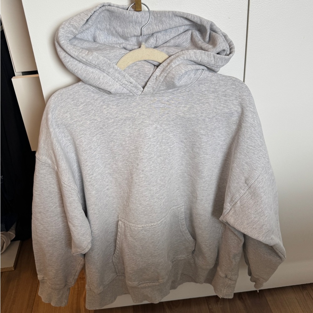 Aritzia Cozy Sweatfleece Boyfriend Hoodie Grey